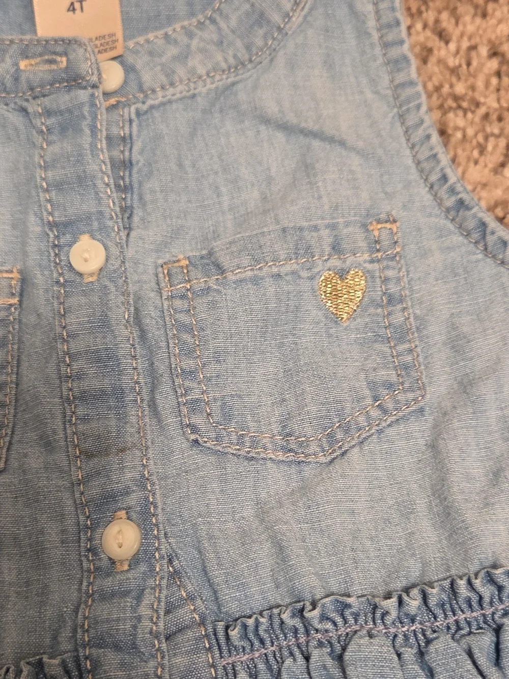 OshKosh B'gosh Light Blue Chambray Dress - 4T